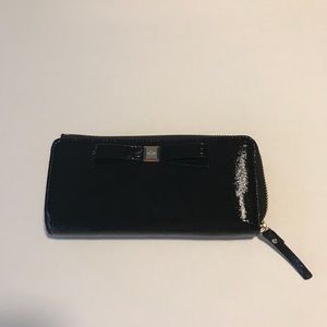 Kate Spade Black Patent Wallet Accordion Style